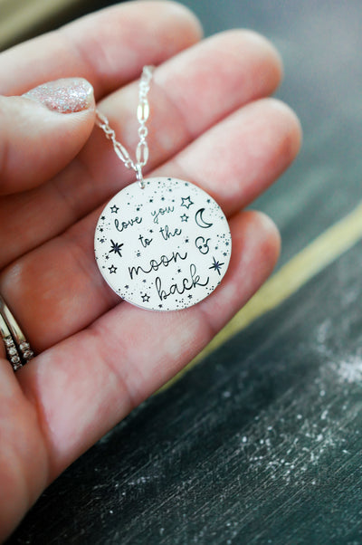 To The Moon π 1β Disc Necklace