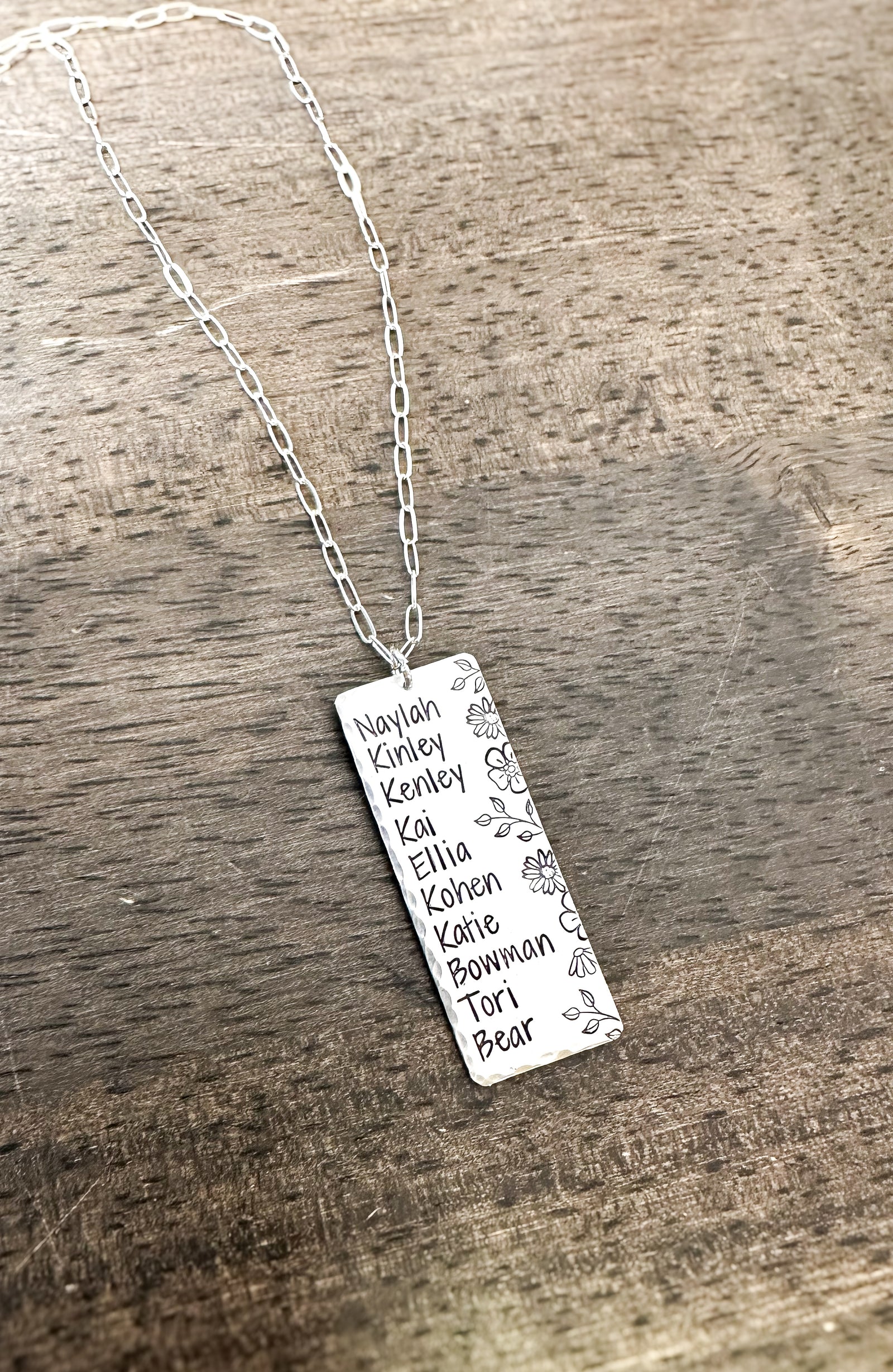 Floral Grandmother’s Necklace - up to 15 Names