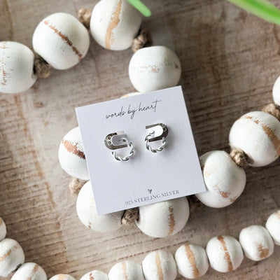 Silver Spiral Hoops