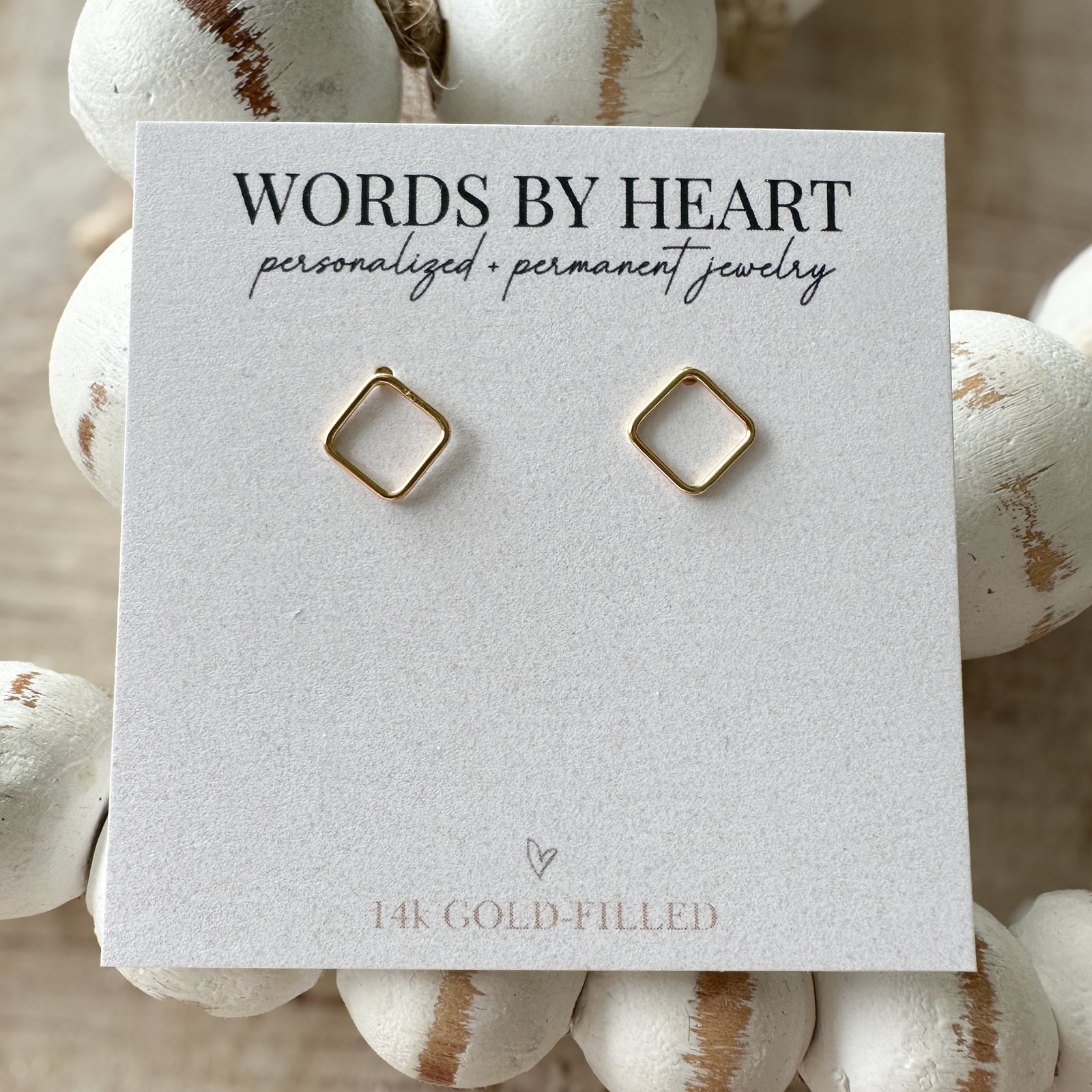 Diamond-Shaped Wire Earrings