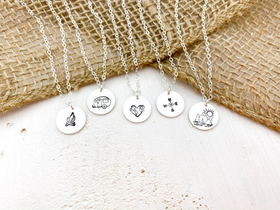 Create Your Own Disc Necklace with Initials & Symbols