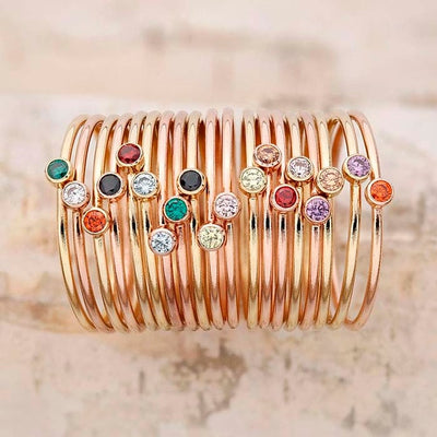 Stacking CZ Birthstone Rings