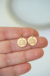 Birth Flower Disc Earrings