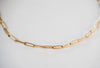 Large Textured Paperclip Chain Layering Necklace